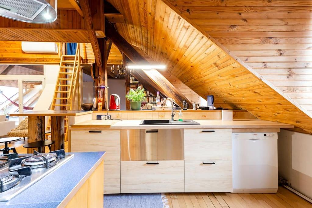 Rooftop 180M2 Loft With Private Sauna, Братислава Экстерьер фото